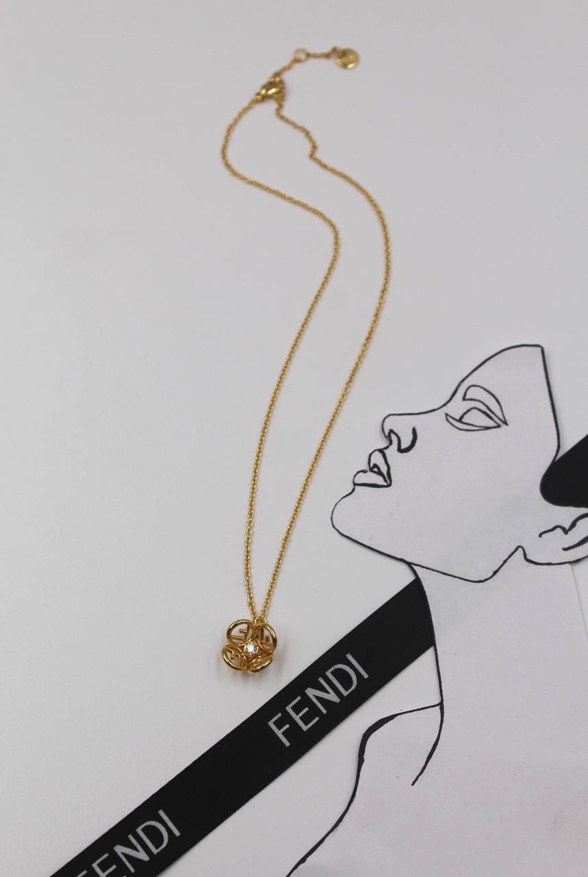 FENDI  (flower) Full Set ( Necklace, Earrings & Bracelet )