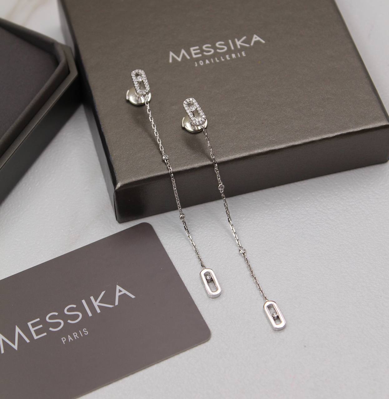 *MESSIKA* 🩶 *MOVE UNO PENDANT EARRINGS*